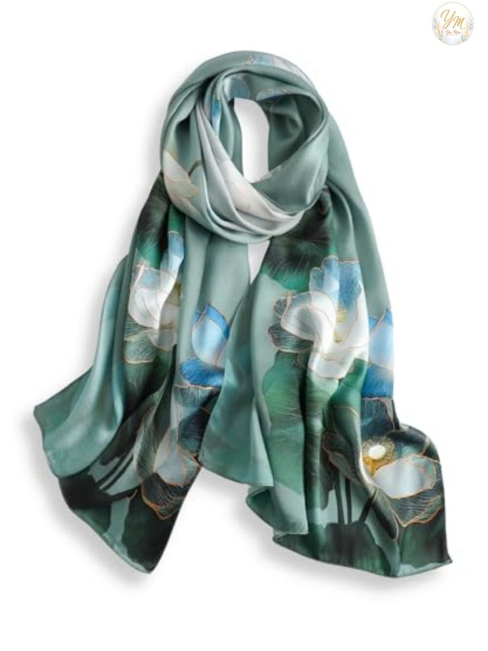 100% Mulberry Silk Long Scarf Women 68x21 Oblong Wrap Hair Accessory